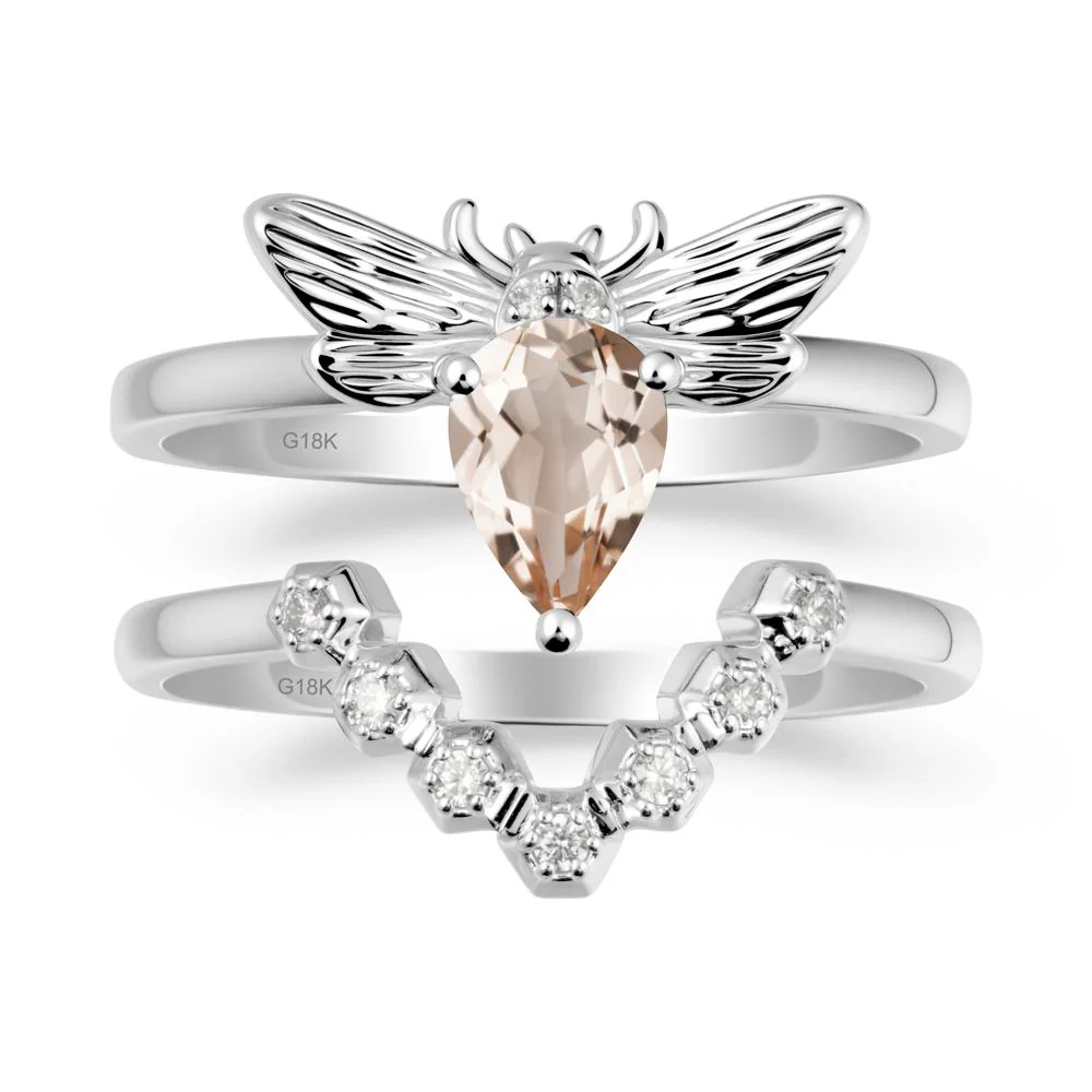 Queen Bee Inspired Morganite Ring Set - Image 5