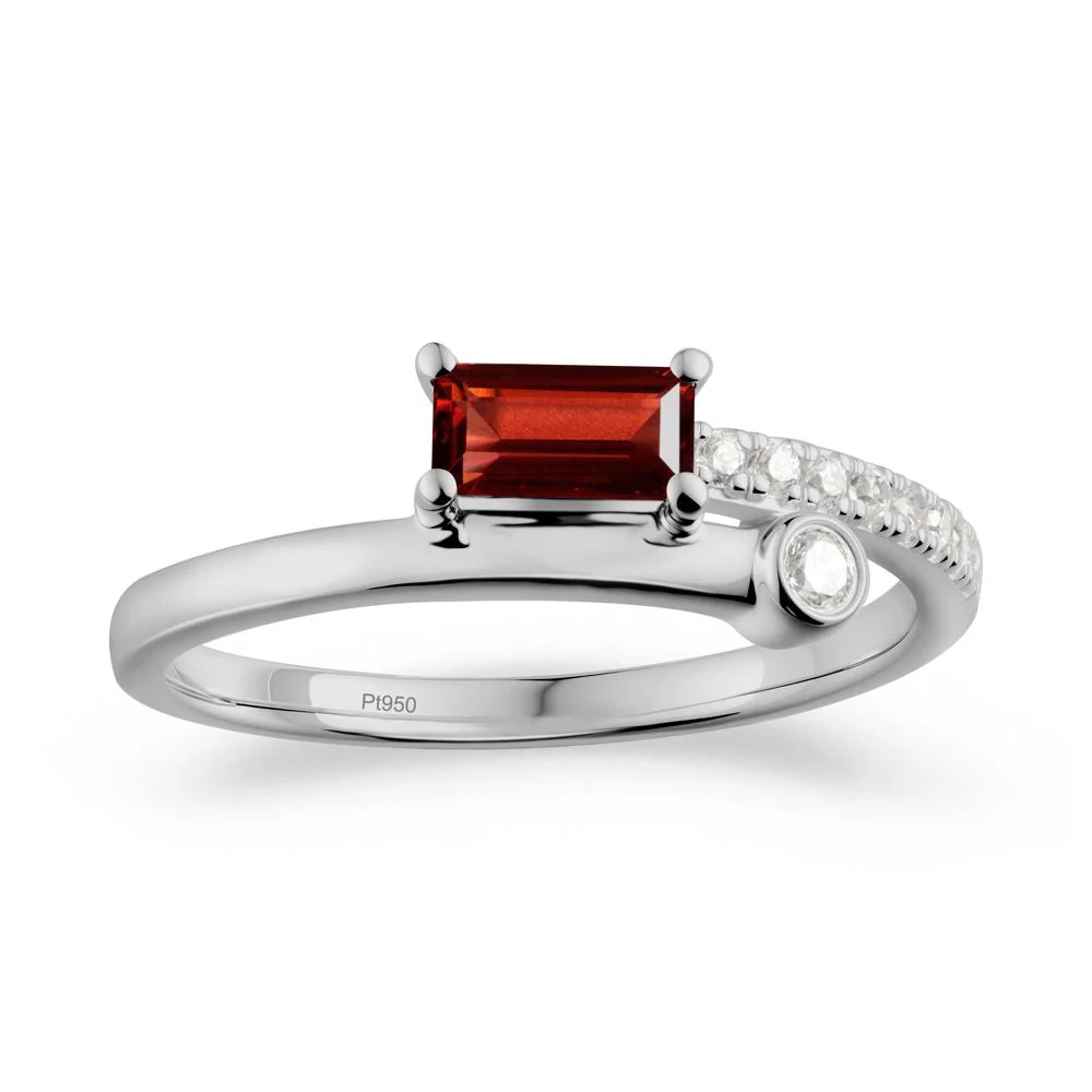 Rectangular Cut Garnet Anniversary Ring - Image 8