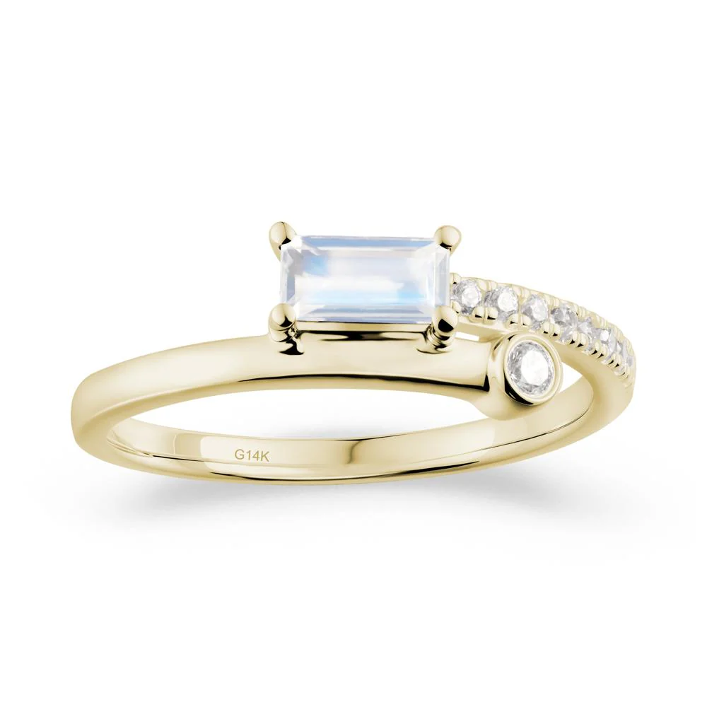Rectangular Cut Moonstone Anniversary Ring - Image 3
