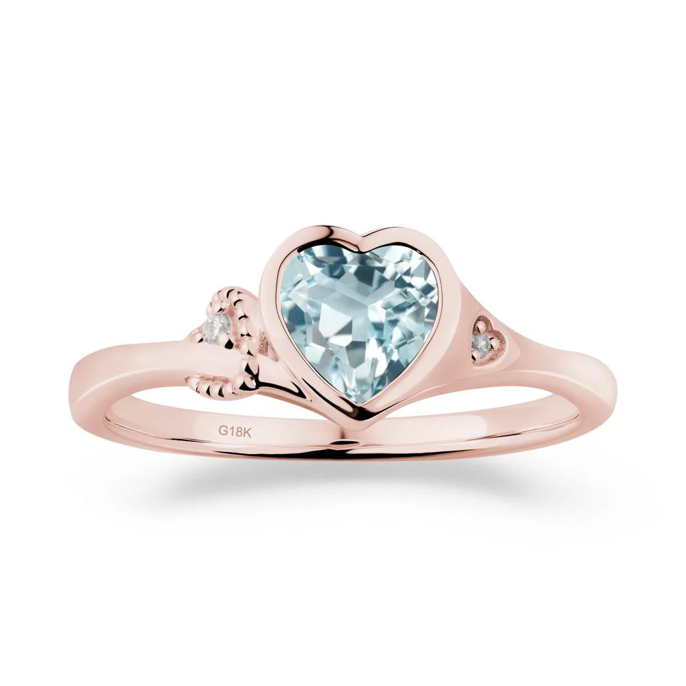 Romantic Filigree Knot Aquamarine Ring - Image 2
