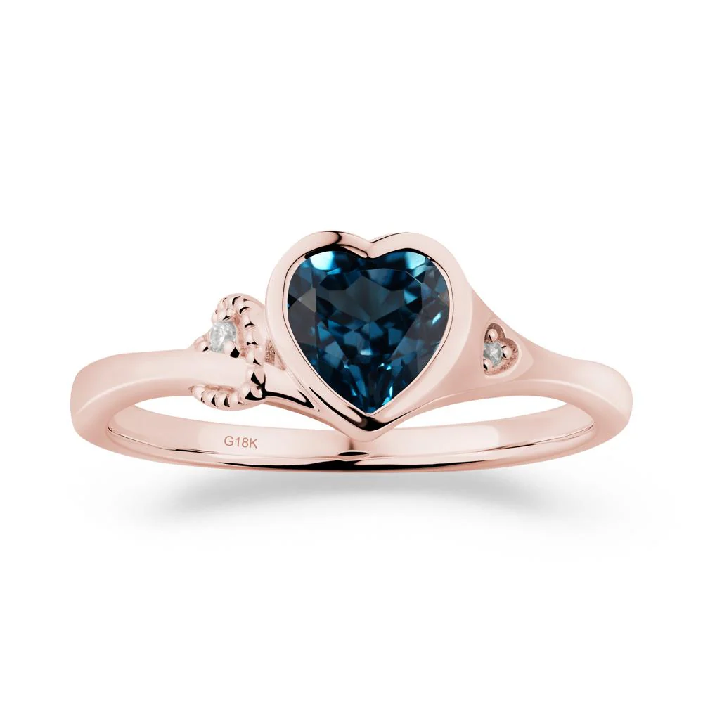 Romantic Filigree Knot London Blue Topaz Ring - Image 4