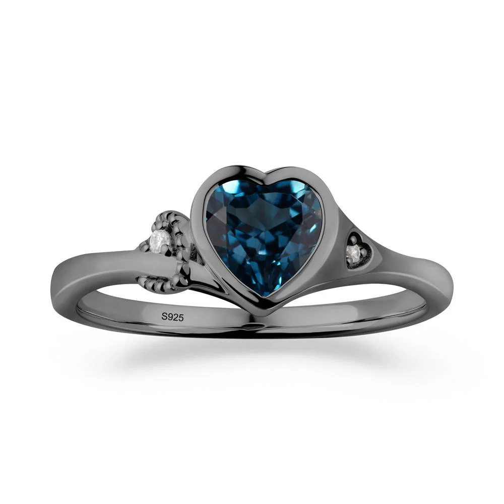 Romantic Filigree Knot London Blue Topaz Ring - Image 9
