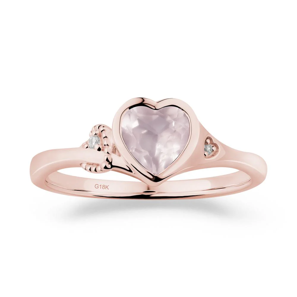 Romantic Filigree Knot Rose Quartz Ring - Image 2