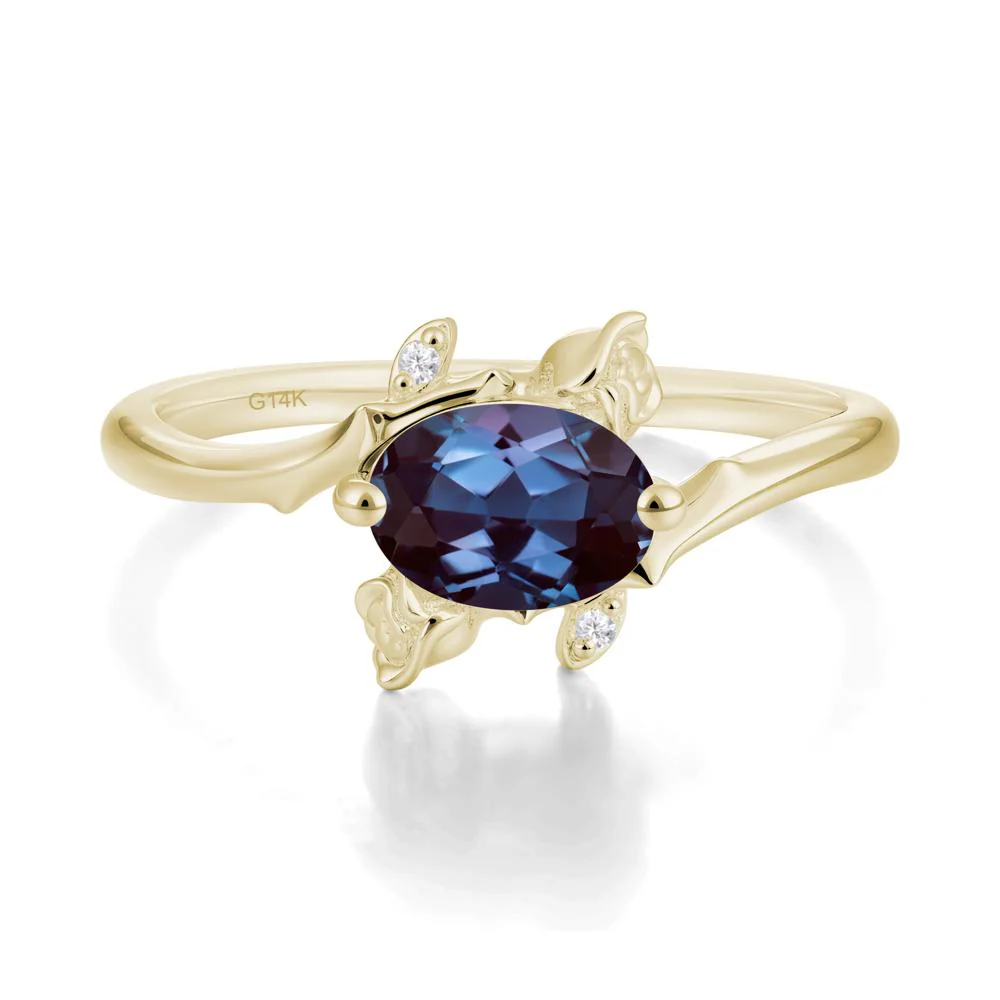 Romantic Floral Alexandrite Ring - Image 2