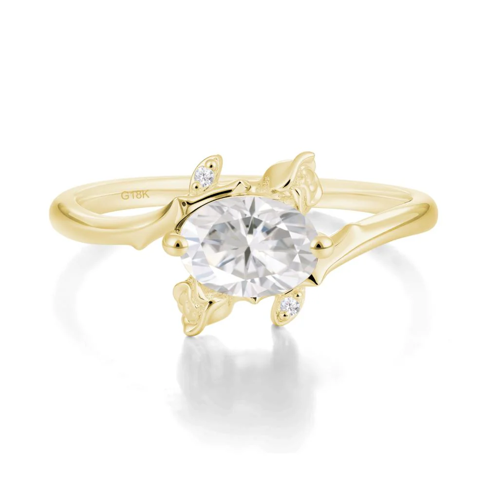 Romantic Floral Moissanite Ring - Image 2