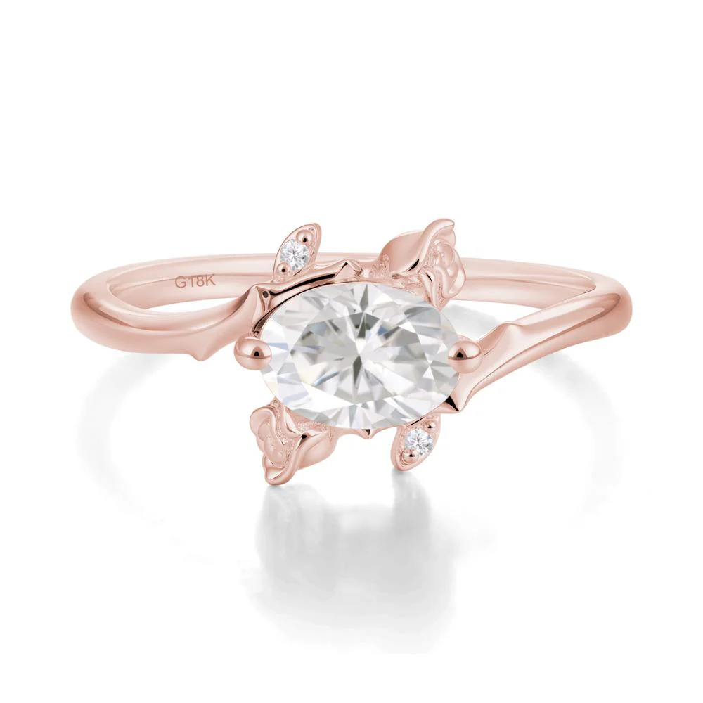 Romantic Floral Moissanite Ring - Image 4