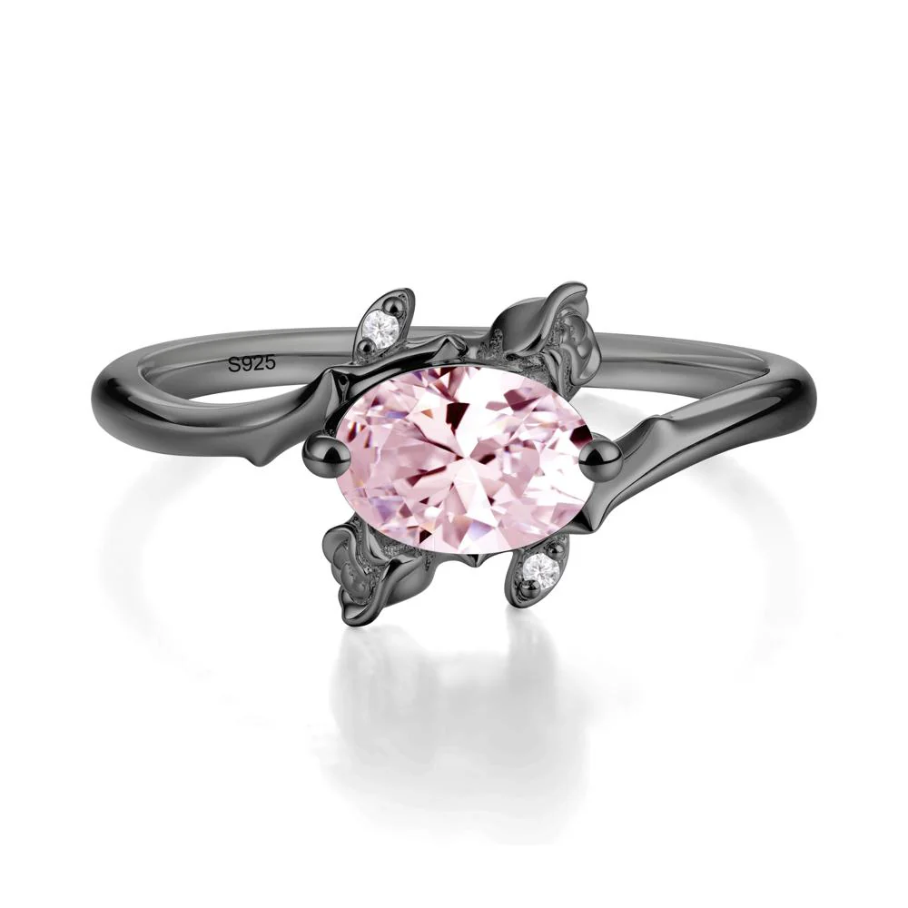 Romantic Floral Pink Cubic Zirconia Ring - Image 6