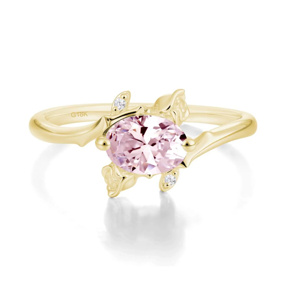 Romantic Floral Pink Cubic Zirconia Ring - Image 9
