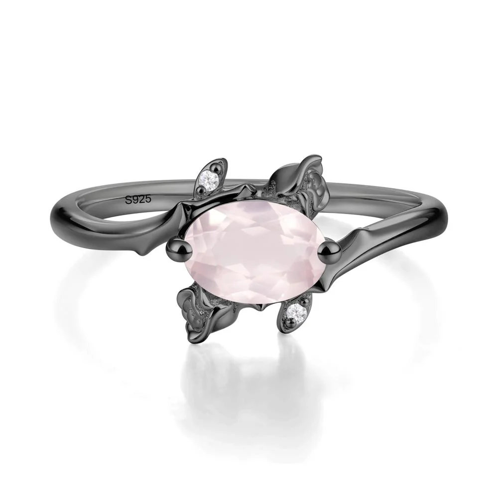 Romantic Floral Rose Quartz Ring - Image 6