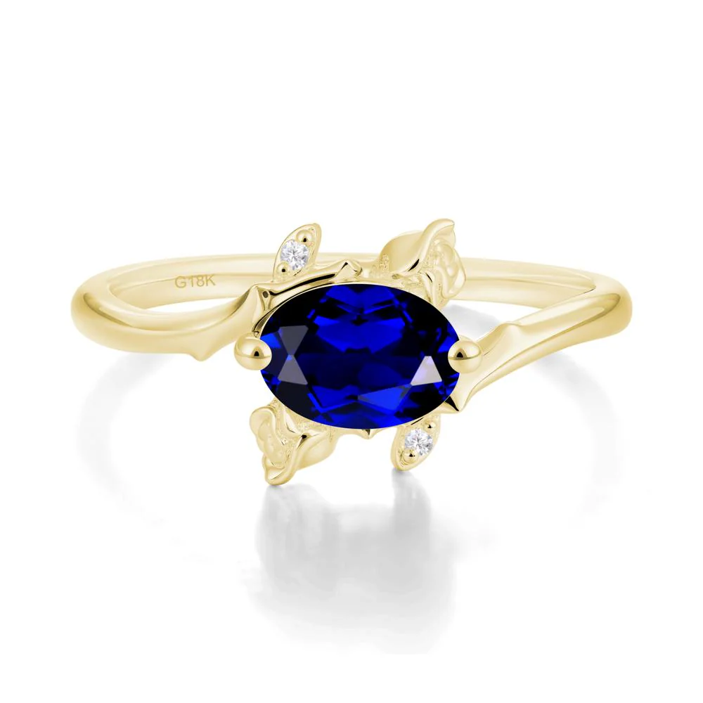 Romantic Floral Sapphire Ring - Image 2