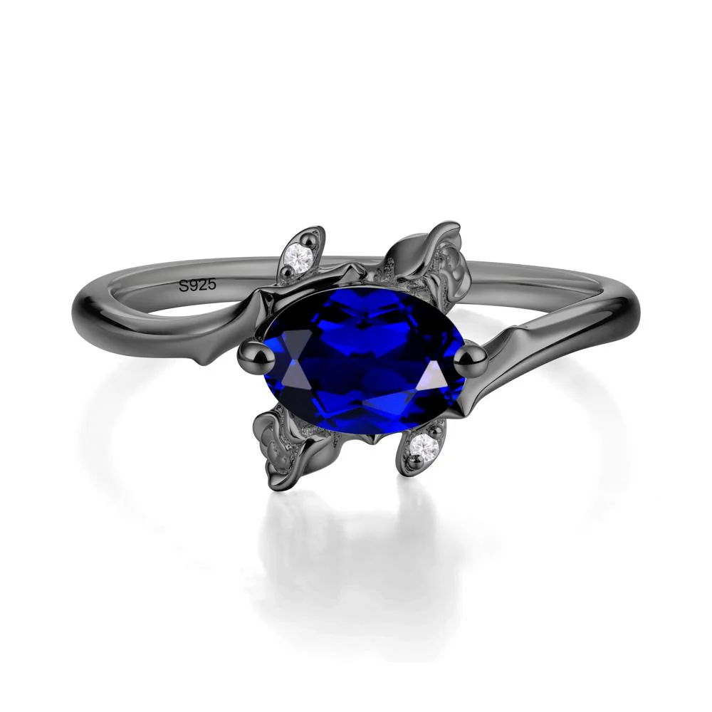 Romantic Floral Sapphire Ring - Image 5