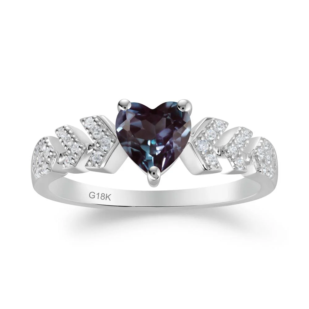 Romantic Heart Cut Alexandrite Statement Ring - Image 2