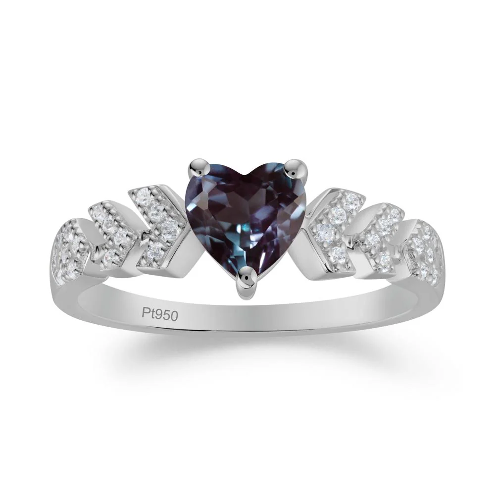 Romantic Heart Cut Alexandrite Statement Ring - Image 8