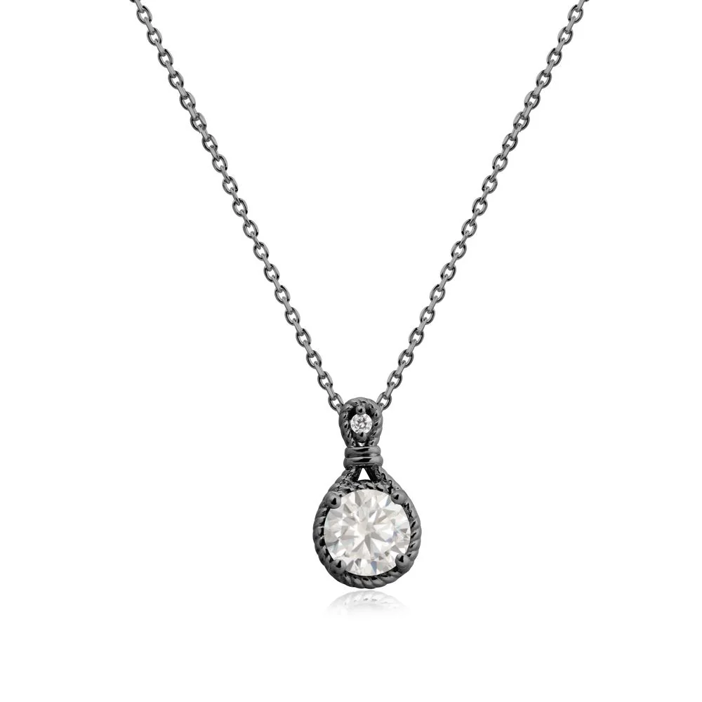 Rope Frame Cubic Zirconia Necklace - Image 8