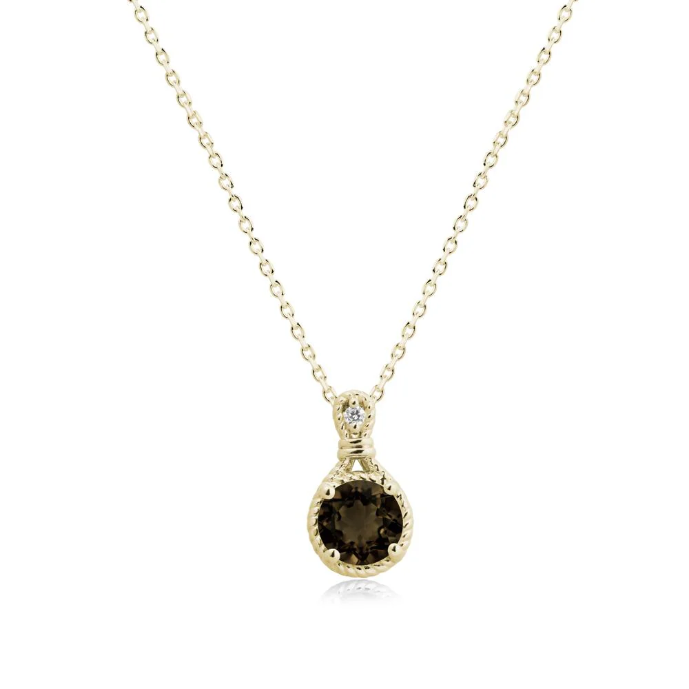 Rope Frame Smoky Quartz Necklace - Image 3