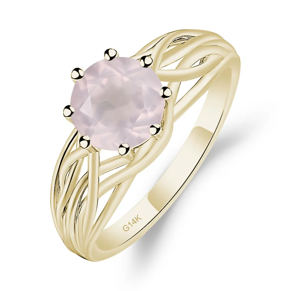Rose Quartz Intertwined Ring - Image 4