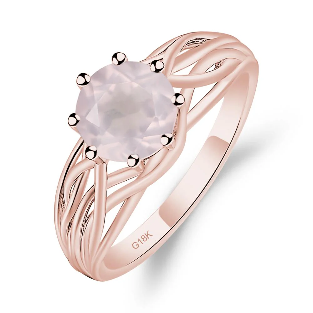 Rose Quartz Intertwined Ring - Image 9