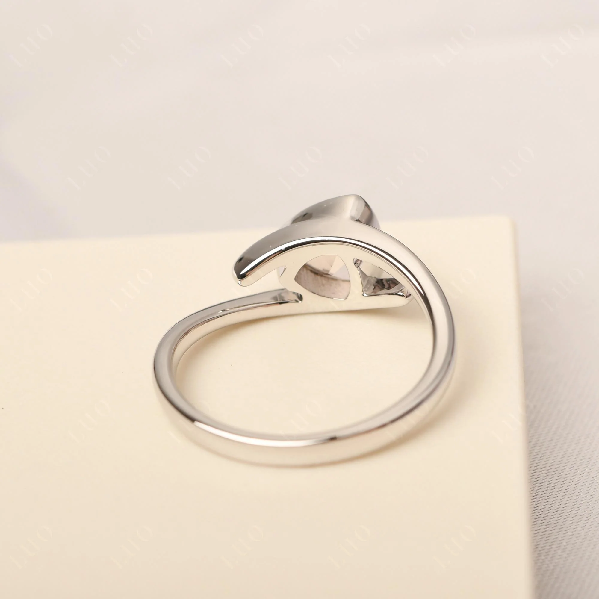 Bezel Set Rose Quartz Ring - Image 12