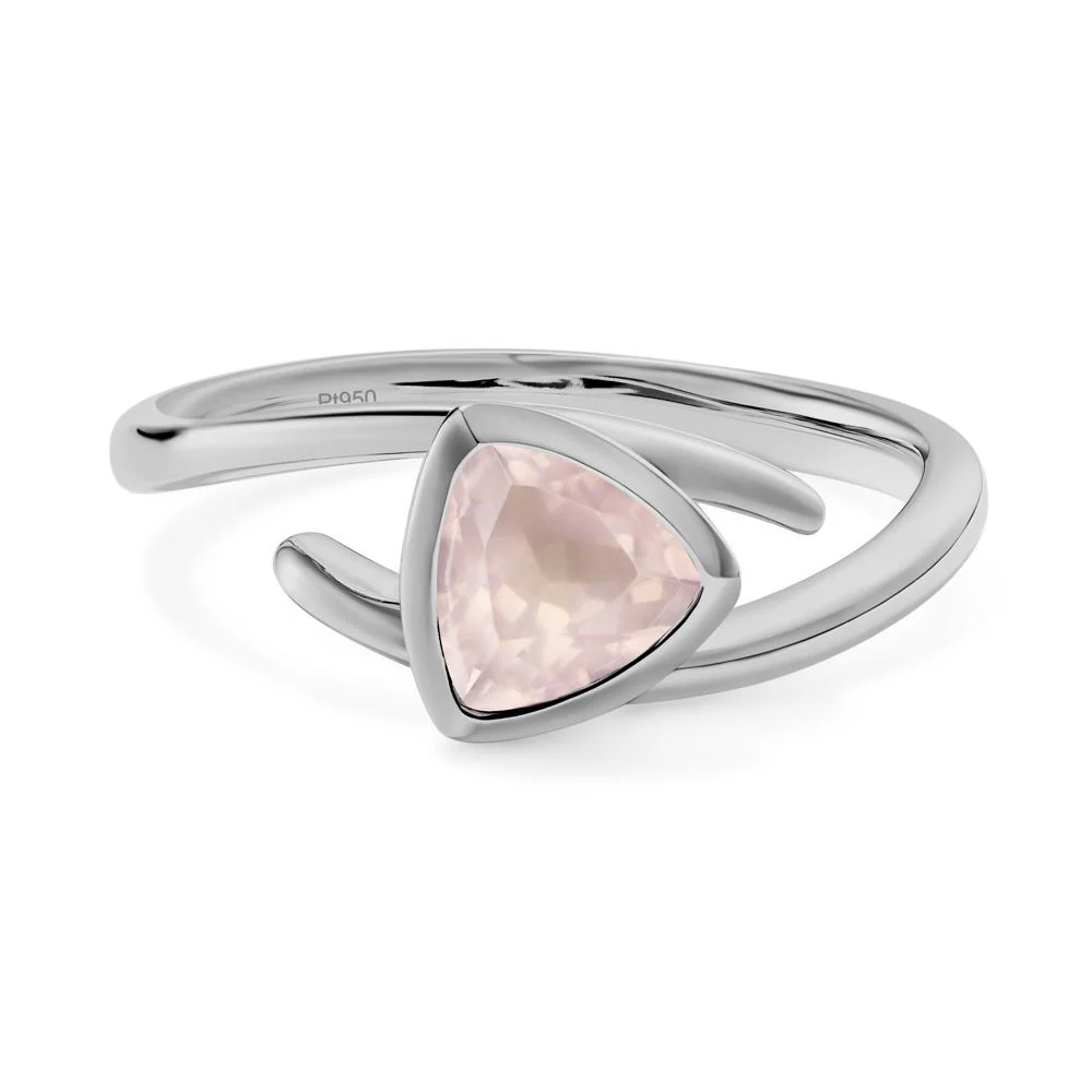 Bezel Set Rose Quartz Ring - Image 3