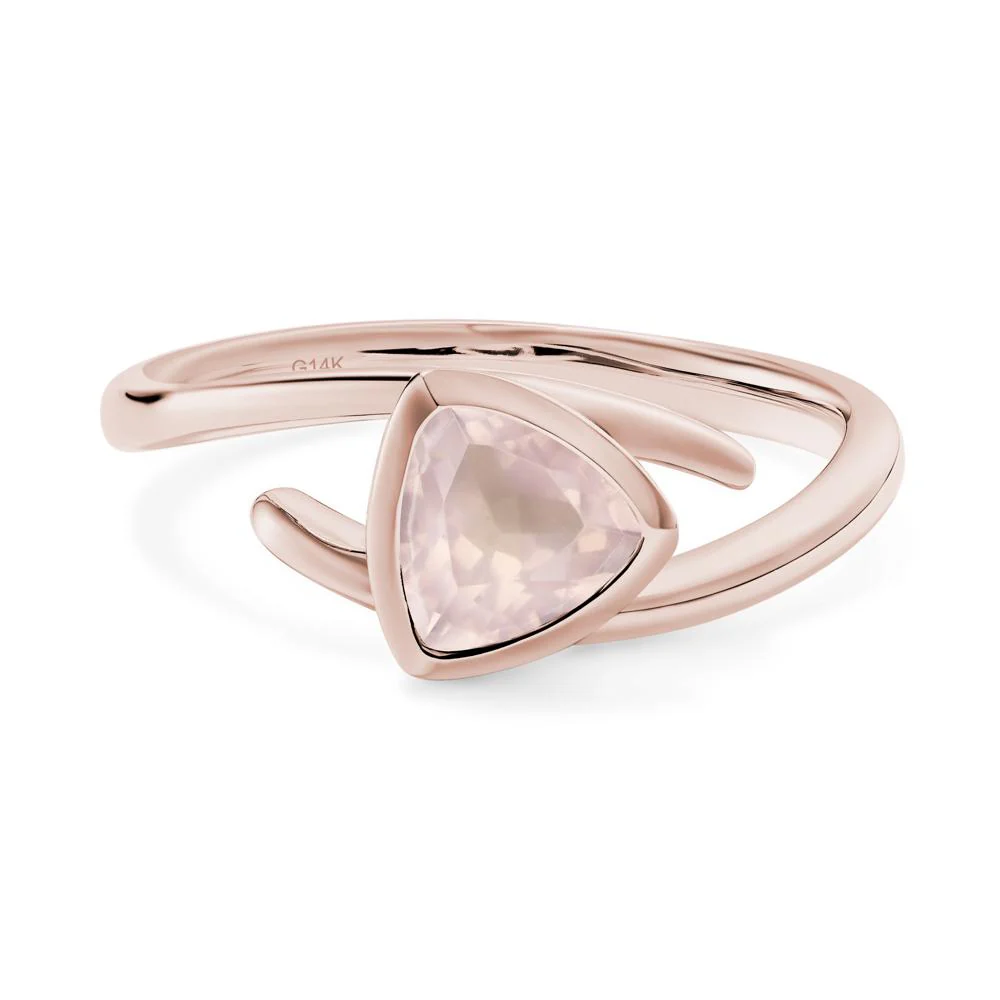 Bezel Set Rose Quartz Ring - Image 5