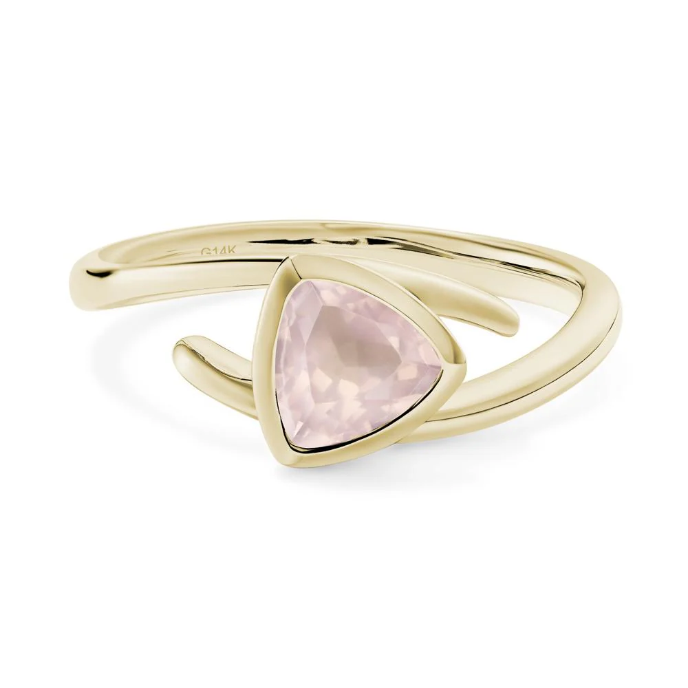 Bezel Set Rose Quartz Ring - Image 7