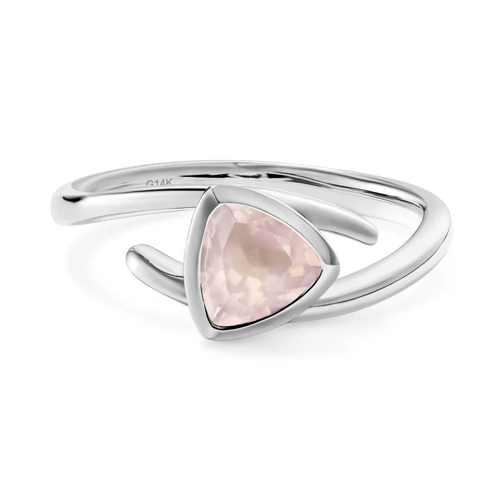 Bezel Set Rose Quartz Ring - Image 9