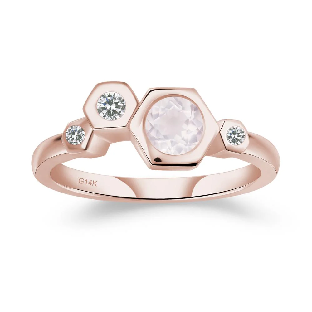 Rose Quartz Constellation Engagement Ring - Image 5