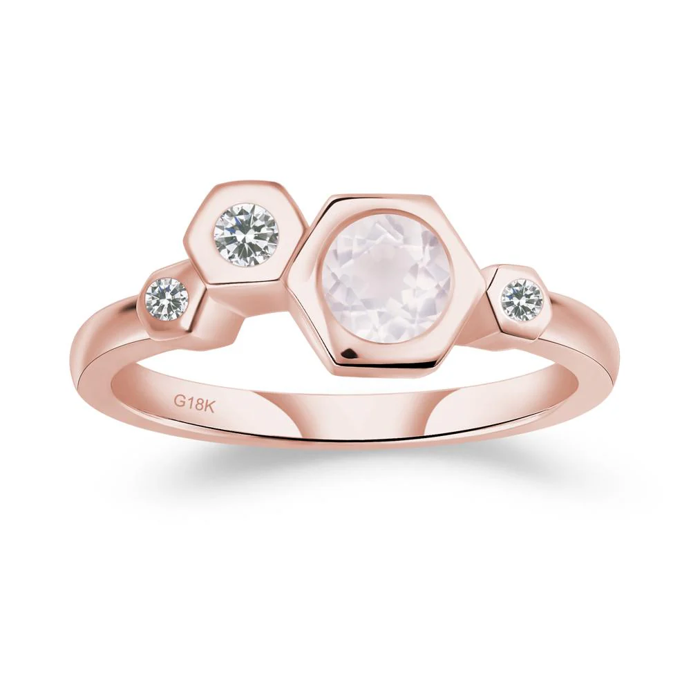 Rose Quartz Constellation Engagement Ring - Image 8