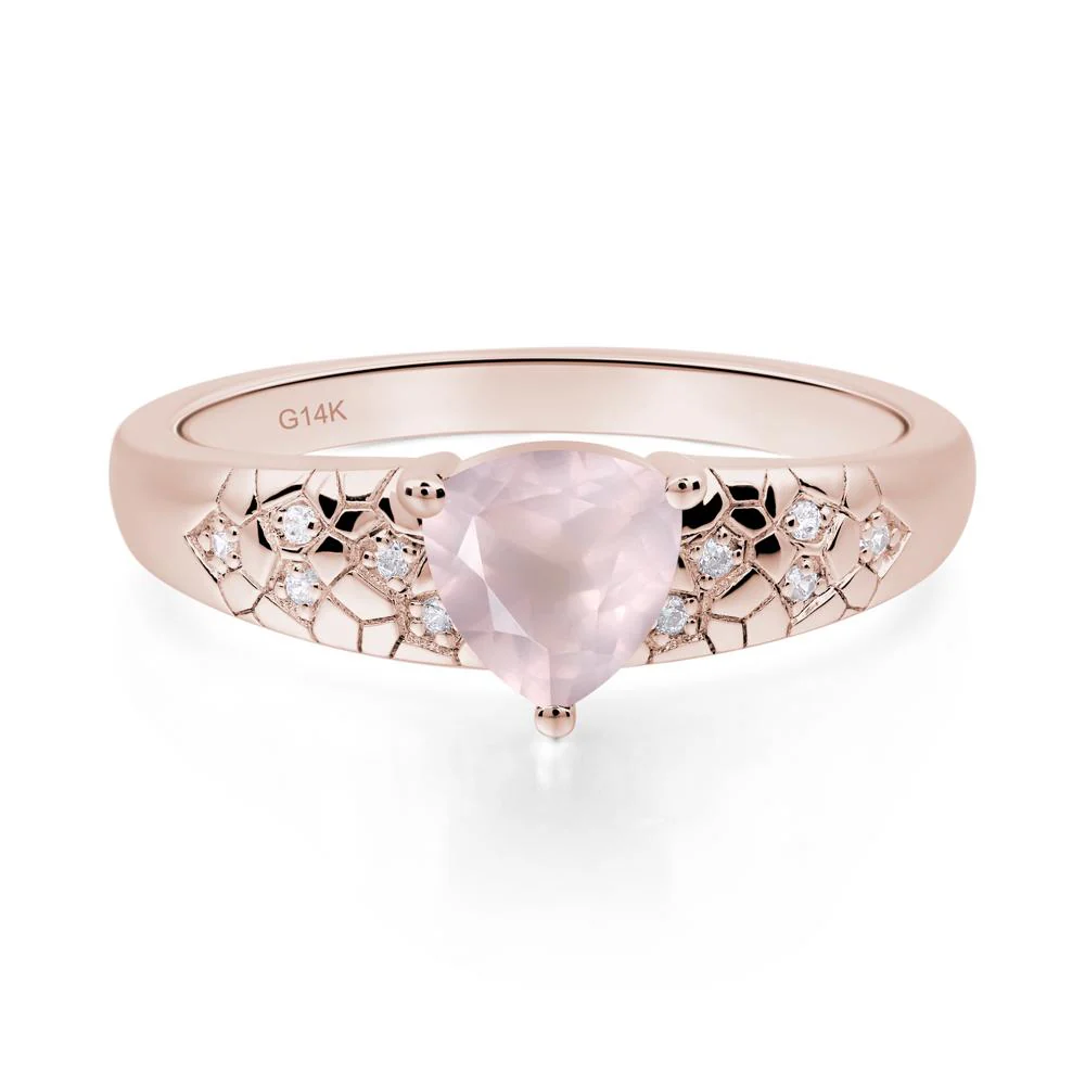 Rose Quartz Cracked Ring