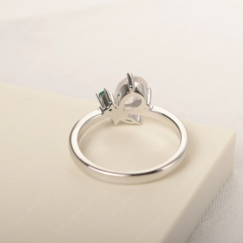 Rose Quartz Bee Engagement Ring - Image 3