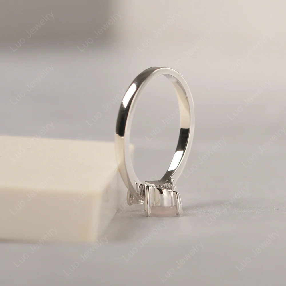 Rose Quartz Bee Engagement Ring - Image 4
