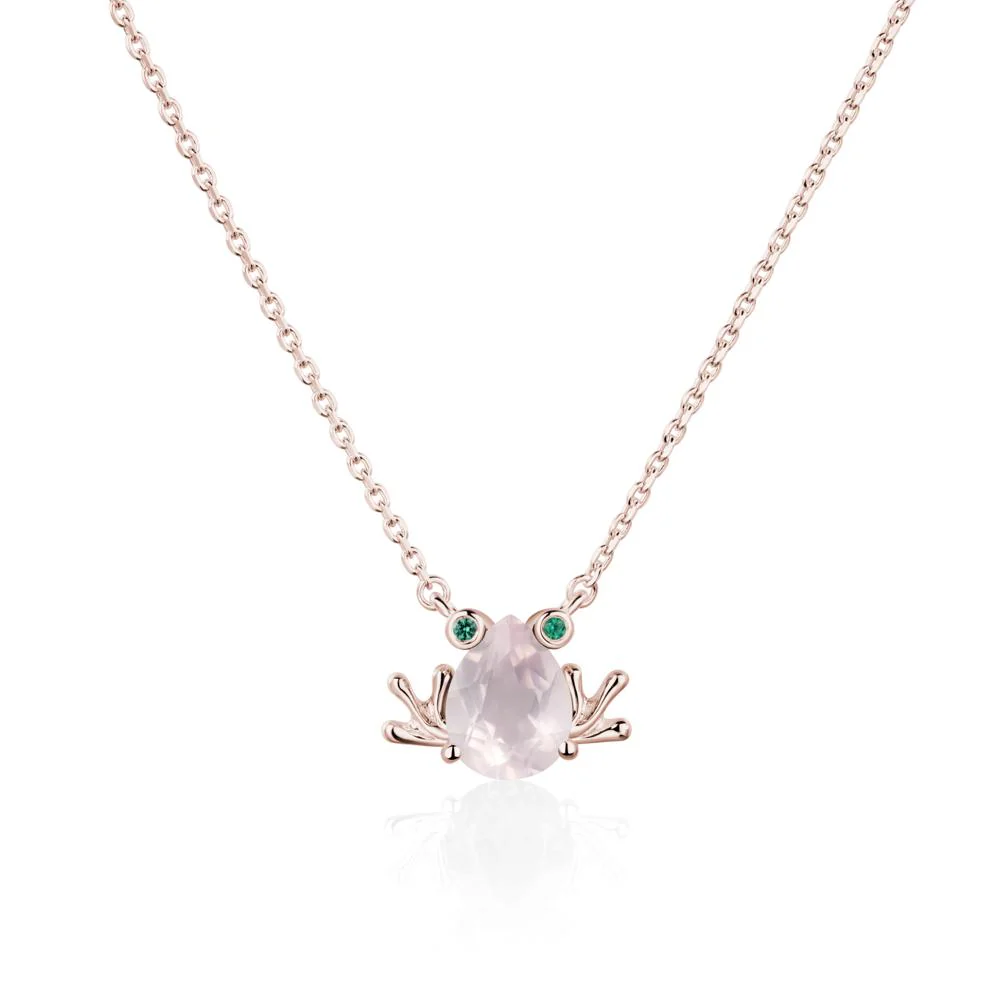 Rose Quartz Frog Necklace - Image 5