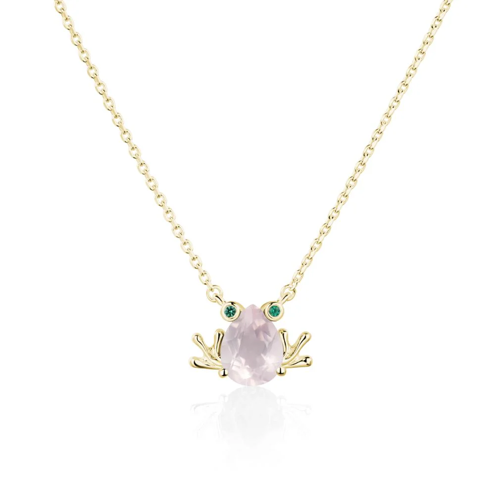 Rose Quartz Frog Necklace - Image 8