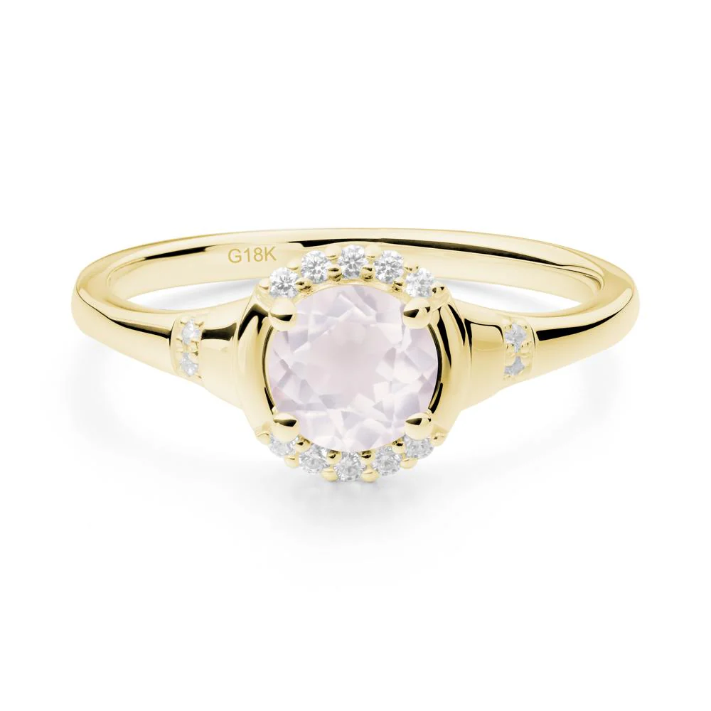 Rose Quartz Halo Statement Ring - Image 4
