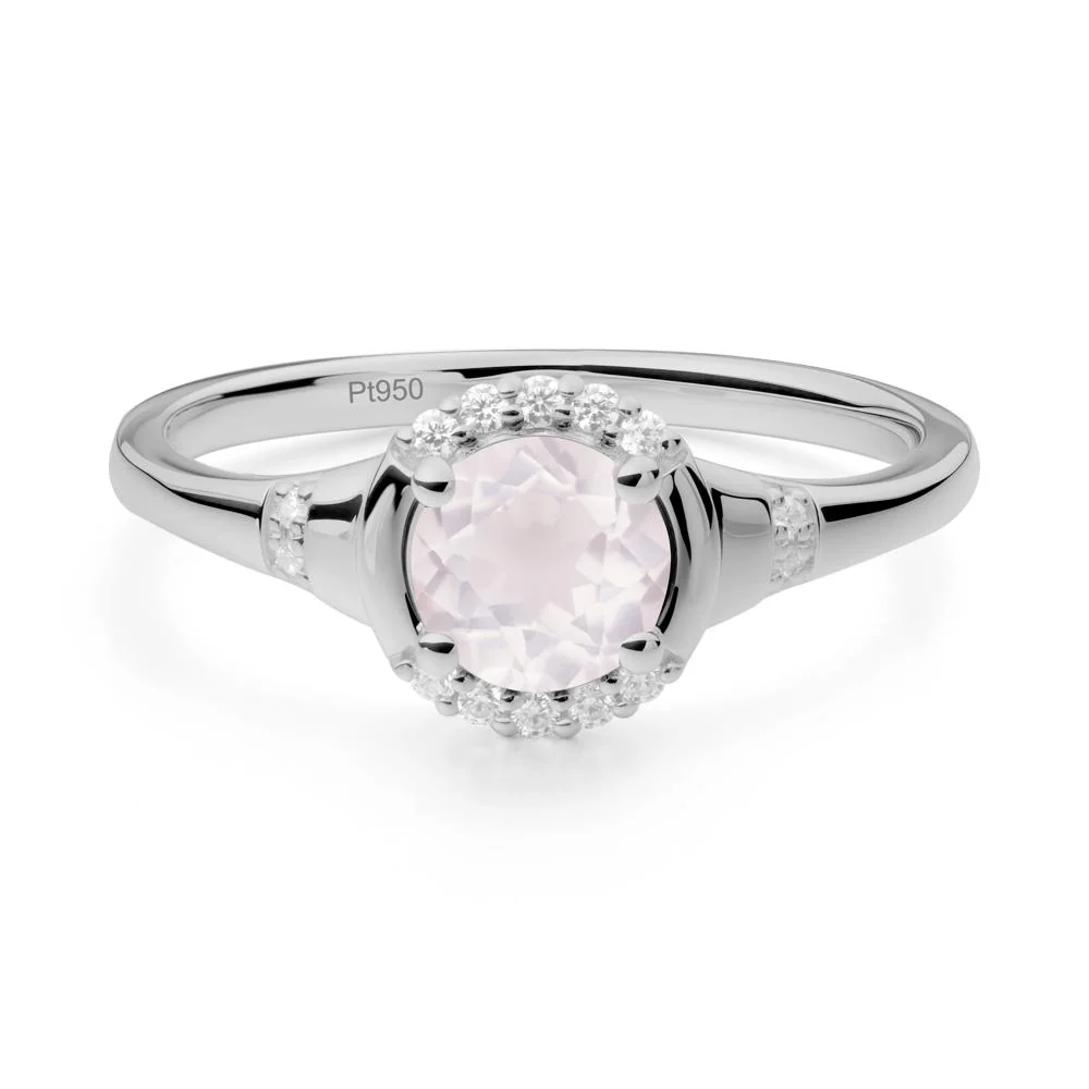 Rose Quartz Halo Statement Ring - Image 5