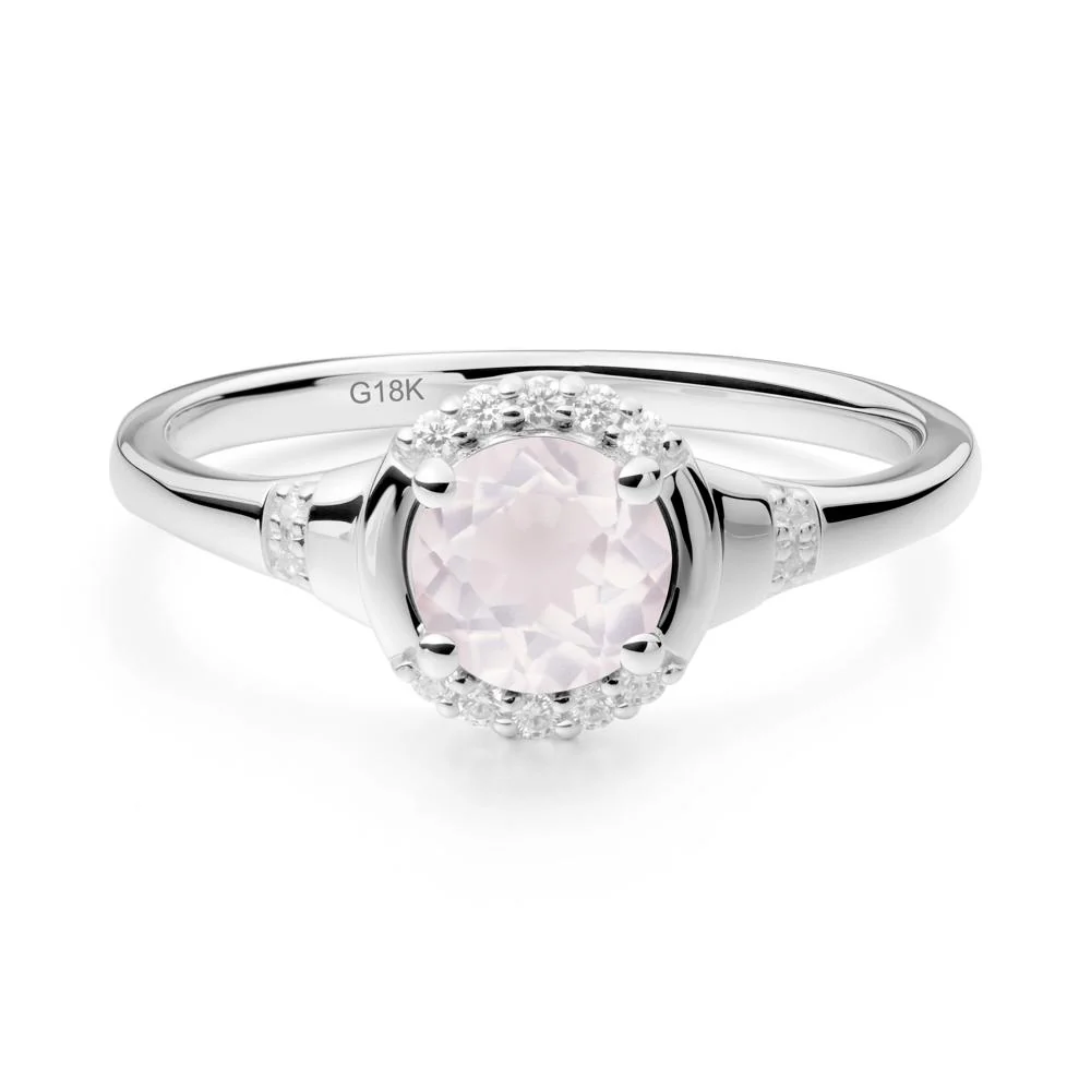Rose Quartz Halo Statement Ring - Image 9
