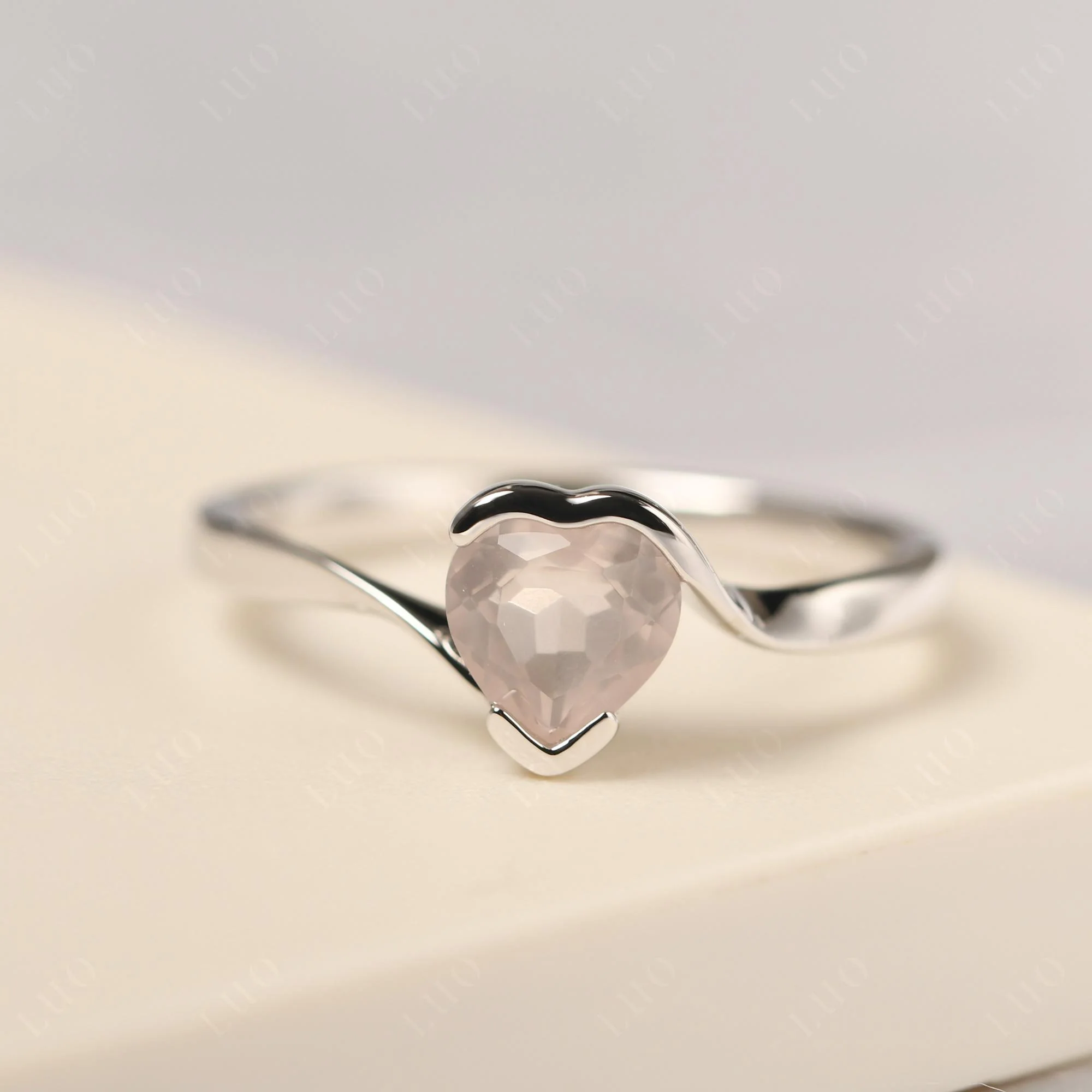 Rose Quartz Heart Ring - Image 10