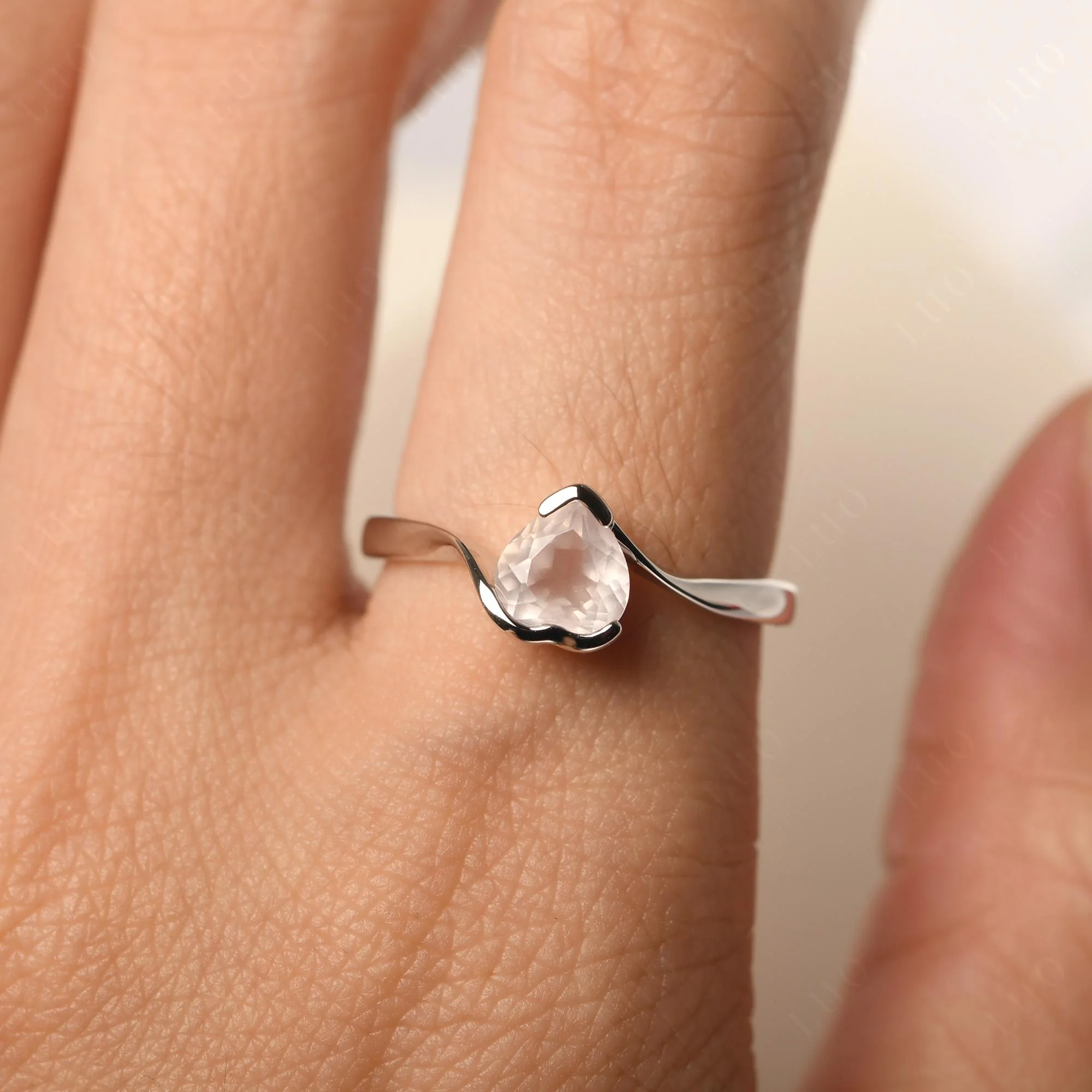 Rose Quartz Heart Ring - Image 14