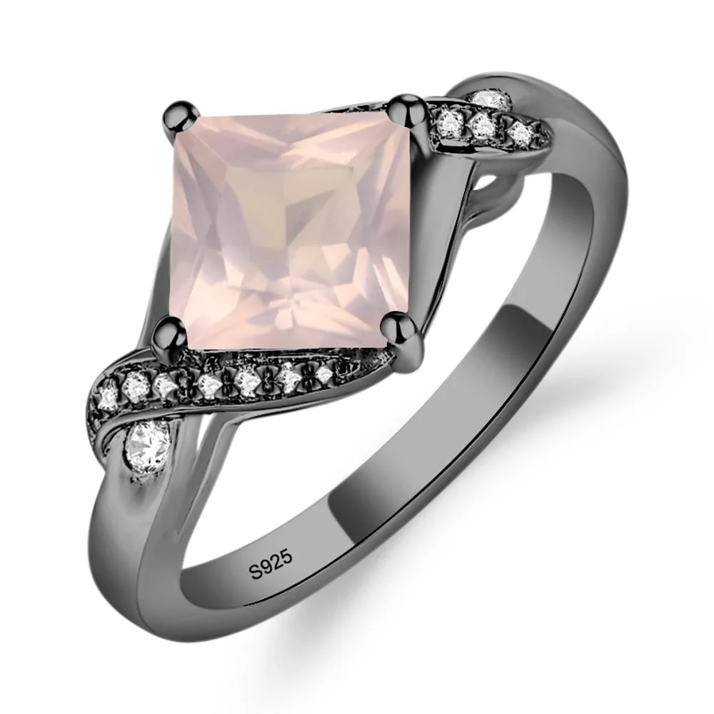 Rose Quartz Twisted Promise Ring - Image 3