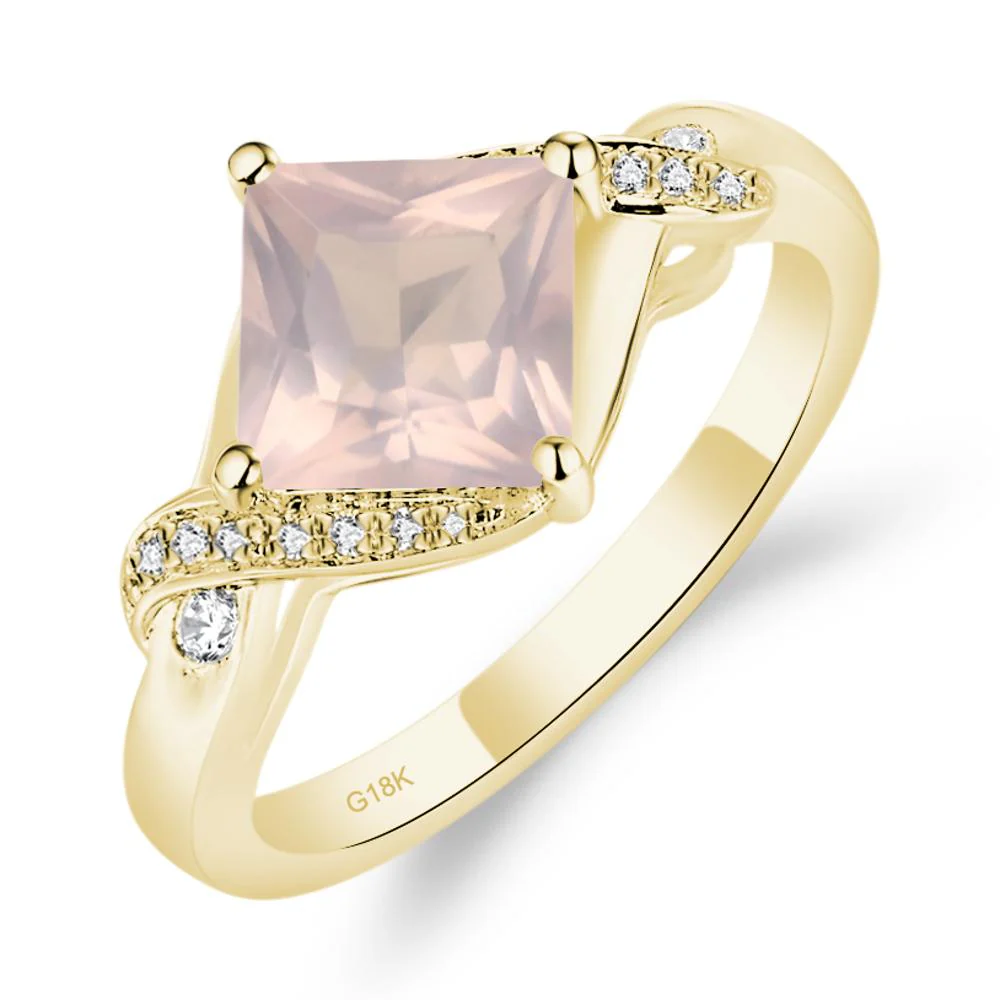Rose Quartz Twisted Promise Ring - Image 7