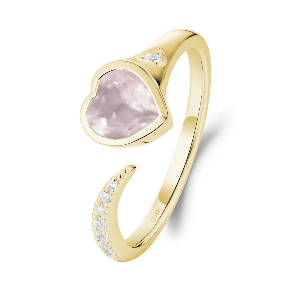 Rose Quartz Open Engagement Ring - Image 2