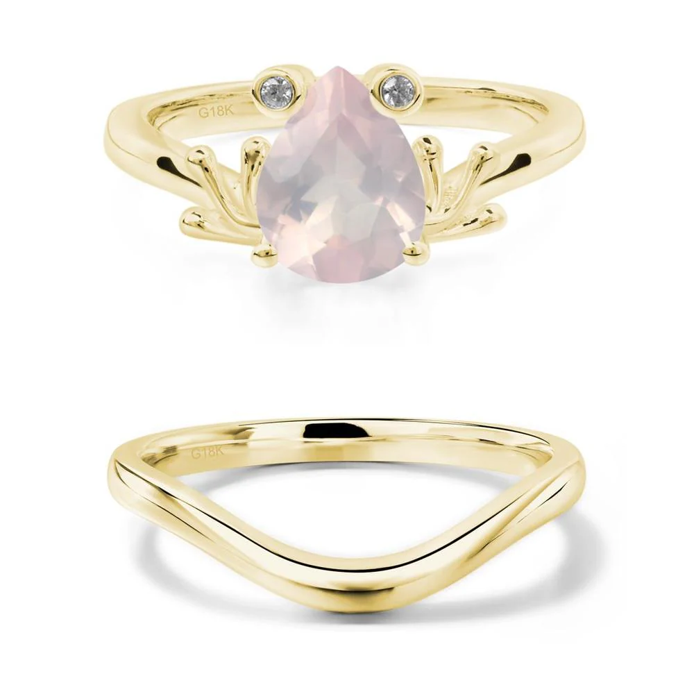 Rose Quartz Frog Engagement Ring - Image 21