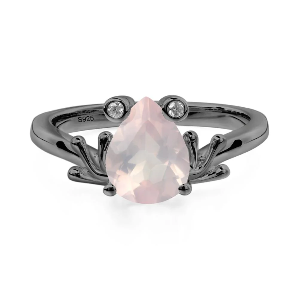 Rose Quartz Frog Engagement Ring - Image 5