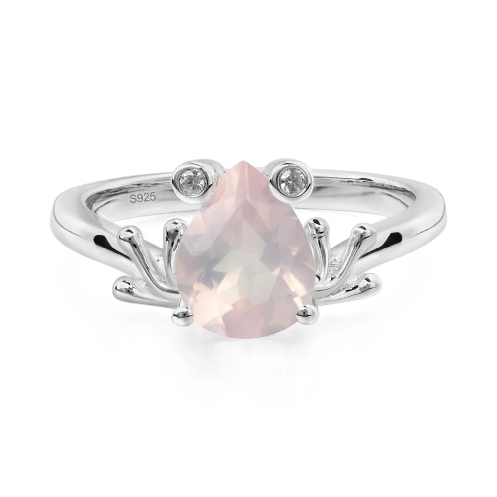 Rose Quartz Frog Engagement Ring - Image 7