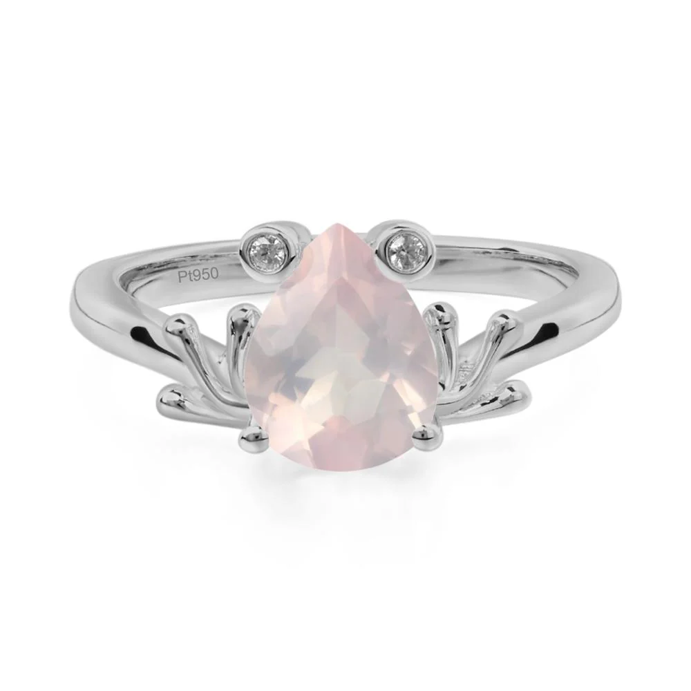 Rose Quartz Frog Engagement Ring - Image 9