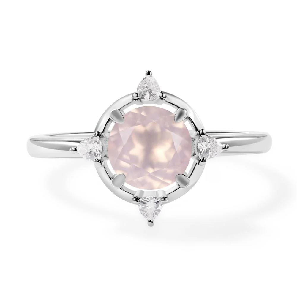 Rose Quartz Compass Engagement Ring - Image 3
