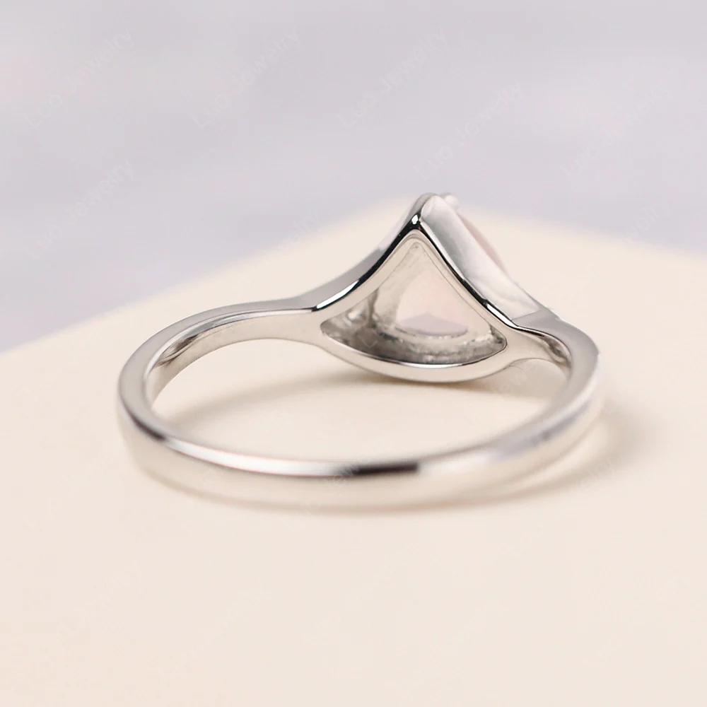 Scalloped Rose Quartz Engagement Ring - Image 3