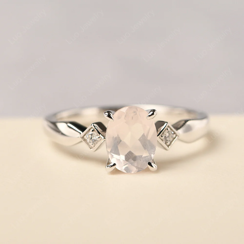 Antique Style Rose Quartz Ring