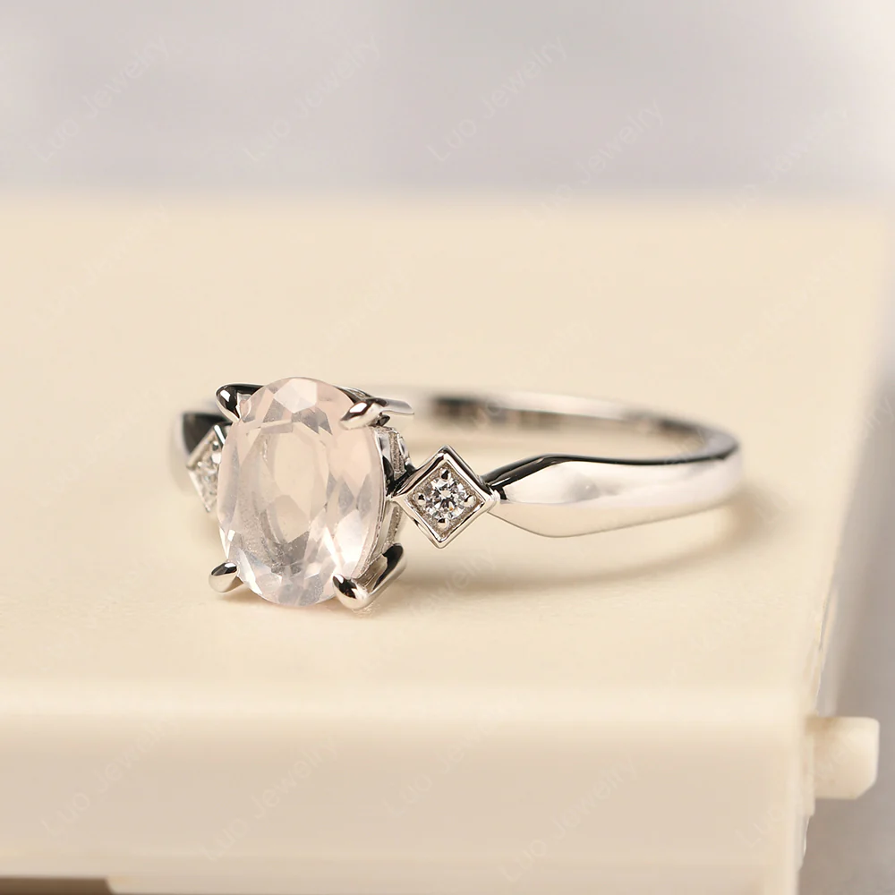 Antique Style Rose Quartz Ring - Image 2