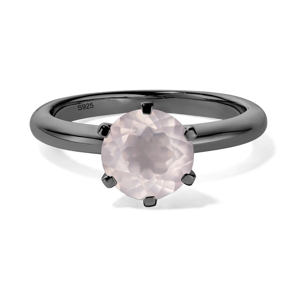Rose Quartz Solitaire Engagement Ring - Image 3